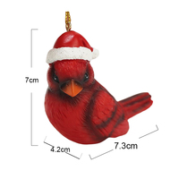 Promotion : Figurine d'oiseau rouge personnalisée en résine pour la décoration extérieure de jardin, articles d'artisanat et figurines d'animaux en gros
