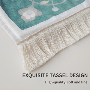 <span class=keywords><strong>Tapis</strong></span> <span class=keywords><strong>de</strong></span> <span class=keywords><strong>Prière</strong></span> Musulman en Velours Brodé <span class=keywords><strong>Orthopédique</strong></span> avec Coussin pour Genoux - Product Image 5