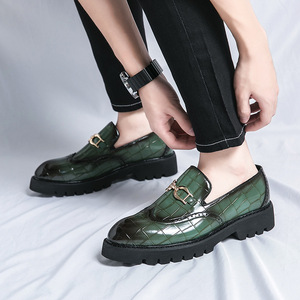 Chaussures décontractées et habillées pour hommes, style britannique, à bout pointu, semelle épaisse, antidérapantes, anti-odeur, respirantes, séchage rapide - Product Image 5