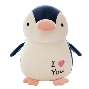 Commercio all'ingrosso 25/30/35/45cm ti amo pinguino peluche carino oceanario bambola gettare cuscino per coppie regalo di festa di compleanno per bambini