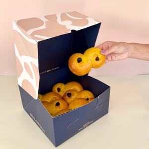 Impression personnalisée OEM Pack <span class=keywords><strong>Restaurant</strong></span> <span class=keywords><strong>à</strong></span> <span class=keywords><strong>emporter</strong></span> boulangerie beignets papier boîte/sac alimentaire Sushi gâteau Cookie pain carton - Product Image 6