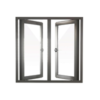 Ventana abatible Ventana de madera revestida de aluminio Ventanas de aluminio Precios en Marruecos Cerradura de ventana corredera para ventanas abatibles de aluminio