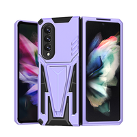 Étui de protection 2 en 1 pour Samsung Z Fold 3 5G Anti-Fall PC Mobile Cover avec protection de l'objectif et support