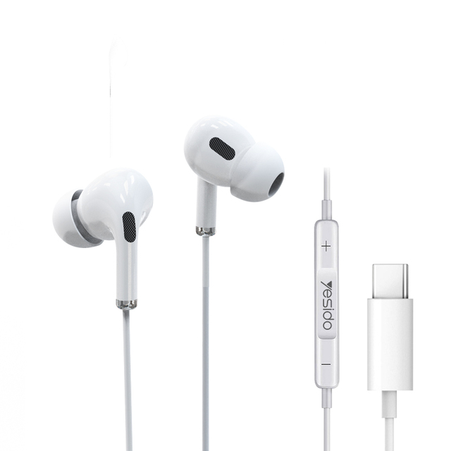 YH35 YESIDO Drop Shopping Stereo Noise Cancelling Handfree Headphone Type c Universal Earphone