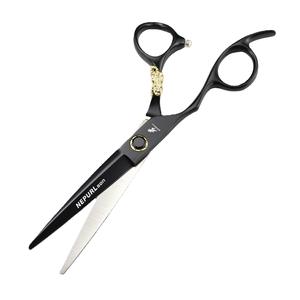Forbici da Parrucchiere Nepson Black Golden <span class=keywords><strong>Tiger</strong></span> da 6.0 Pollici per Mano Sinistra, Affilate, Piatte e Dentate per Sfoltire 07-1 - Product Image 5