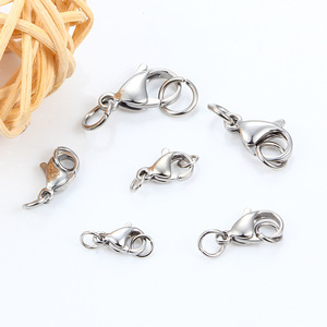 Vente en gros d'acier inoxydable 18K PVD or boucle de connexion fermoir mousqueton avec ouverture anneau de saut pour la fabrication d'accessoires de bijoux à bricoler soi-même - Product Image 6