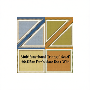 Sciarpa triangolare multifunzionale 60x135 cm per uso esterno con motivo geometrico - Product Image 2