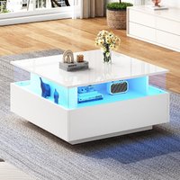 Meubles de maison de panneau en bois de table basse de conception moderne à haute brillance blanche de qualité supérieure de Chine