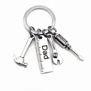 Father's Day Birthday Gift for Father Dad stainless steel Key chain Best Papa Gifts Key chains from Daughter Son Kids