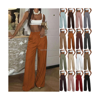 Nouvelle Arrivée 2026 – Pantalon de Costume Formel Taille Haute Ample Extensible Anti-Plis Lavé pour Femme, Idéal pour le Bureau et le Travail
