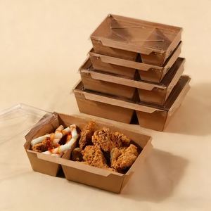 Boîtes alimentaires de luxe en papier pour repas rapides, sushis, riz, salades de fruits – Emballage carré jetable en gros - Product Image 1