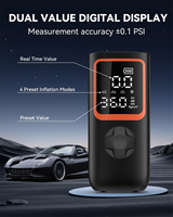 Pompa Kompresor Udara Mobil Mini Portabel Isi Ulang ABS Nirkabel Elektrik Digital Pengisi Ban Lampu Darurat Pengukur Tekanan Ban