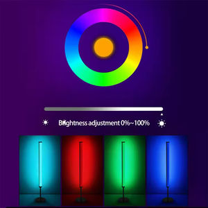 Lampe d'ambiance musicale pour jeux vidéo, tube LED intelligent pour télévision, lumière nocturne, télécommande, barre RGB, support rond, musique de jeu, voix - Product Image 5