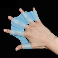 Guantes de natación con aletas de silicona para dedos, para hombres, mujeres y niños, equipo profesional de entrenamiento de natación, mejora la técnica