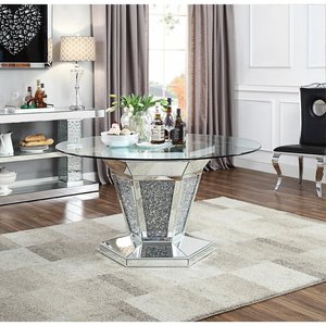 Table à <span class=keywords><strong>manger</strong></span> <span class=keywords><strong>de</strong></span> luxe en argent scintillant avec miroir, insert en diamant concassé, garniture <span class=keywords><strong>de</strong></span> <span class=keywords><strong>buffet</strong></span> pour <span class=keywords><strong>salle</strong></span> à <span class=keywords><strong>manger</strong></span>, mobilier d'hôtel - Product Image 3
