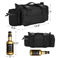 Grand sac de guidon de vélo, sac banane tactique pour cyclisme et randonnée, sac de rangement d'épaule pour activités de plein air