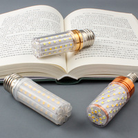 Ampoule LED Corn E27/E14 à culot vissé 12W/16W, lumière blanc chaud, 3 couleurs, dimmable, haute luminosité, alimentation AC/DC, PC, économie d'énergie, pour hôtel