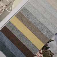 Vente en gros de tissu de rideau occultant 100% polyester respirant 3 passages en lin enduit style uni 100% rouleau de techniques de tissage occultant