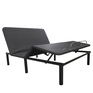 Modern Luxury King <b>Size</b> Electric Adjustable <b>Bed</b> <b>Frame</b> with Upholstered Headboard & Silent Motor for Master Bedroom - Product Image 1