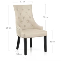 Meubles de salle à manger chaise en velours boutons tuftés pieds en bois chaises de salle à manger avec anneau en or chaise d'appoint pour la maison dossier haut