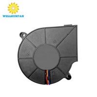 WELLSUNFAN OEM ODM 7015 70x70x15mm 5V 12V DC Ventilador Soplador Sin Escobillas de Alta Presión con Rodamiento de Bolas para Purificador de Aire y Equipo de Aspiración de Hojas