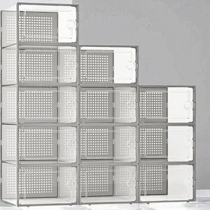 Organizzatore per Scarpe in Plastica Trasparente Impilabile, Scatola Portascarpe Moderna Multifunzione per Armadio, Prezzo <span class=keywords><strong>di</strong></span> Fabbrica Cinese - Product Image 3