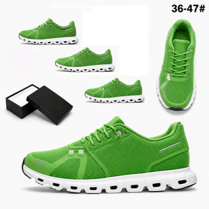 Chaussures de course unisexes respirantes en maille à semelle creuse, légères, à lacets, avec logo personnalisé, pour le jogging et l'athlétisme, prêtes à être expédiées - Product Image 4