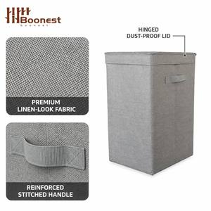 Cesto Portabiancheria in Tessuto <span class=keywords><strong>Grigio</strong></span> con Coperchio e Manici Rinforzati, Cesto per Bucato con Coperchio per <span class=keywords><strong>Bagno</strong></span> - Product Image 2