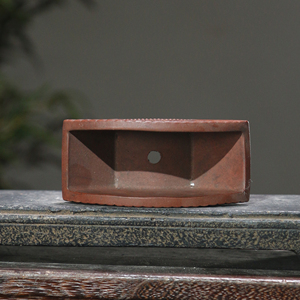 Maceta de arcilla morada en forma de abanico, estilo chino antiguo, objeto envejecido, República de China, Dinastía Tang, clásico - Product Image 3