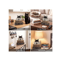 Ensemble de 4 panneaux en bois pour chat, décoration de plateau à étages style ferme