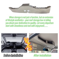 Kits d'éclairage intérieur complet en cuir pour console de toit avec rangement pour Toyota Land Cruiser LC70/71/76/78/79 2010-2025 Compatible Simple Double