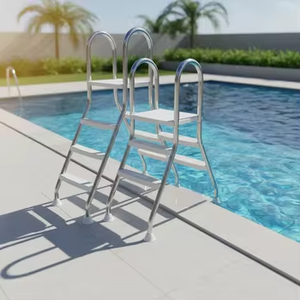 Échelle de <span class=keywords><strong>piscine</strong></span> <span class=keywords><strong>hors</strong></span> <span class=keywords><strong>sol</strong></span> de qualité supérieure en acier inoxydable et ABS, accessoire - Product Image 1