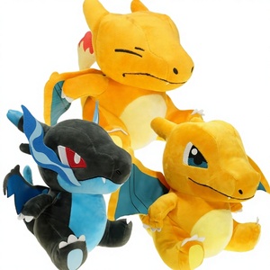 Juguetes de <span class=keywords><strong>peluche</strong></span> de dragón que escupe fuego al por mayor con relleno de algodón PP, regalos de anime de dibujos animados para aliviar el estrés para máquinas de garras - Product Image 1