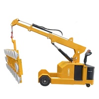 Grue de sol hydraulique entièrement électrique 2T, hauteur de levage 3,5M/5M, mini-grue à flèche mobile pour la manutention de matériaux sur site d'usine extérieur