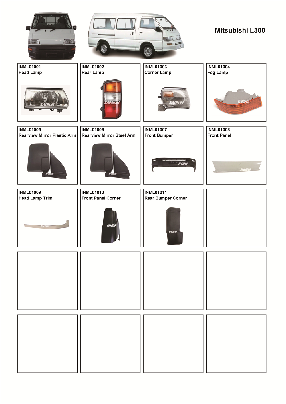 Front Bumper for Mitsubishi L300 Van - Reliable Parts