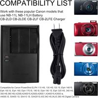 Chargeur de batterie CB-2LD CB-2LF NB-11L pour batterie NB-11LH PowerShot ELPH 110 HS 130 HS 135