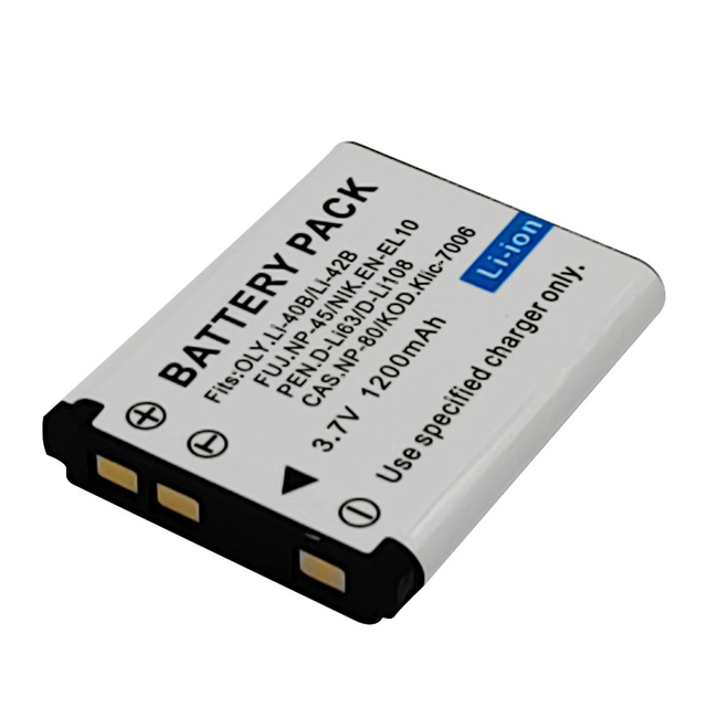 3.7V 1200mAh Li-ion Rechargeable Digital Battery for Olympus Li-40B Li-42B NP-45 Camera Battery