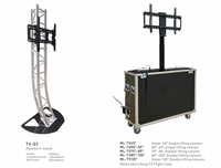 Support de présentation Techteam TV04 en aluminium, support mural pour téléviseur, plaque de base pour événements en extérieur et en intérieur