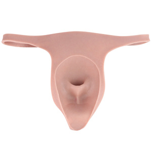 Pantalones de silicona cateterizables al por mayor, 3 estilos, con orificio oculto para pene, tanga triangular, ropa interior vaginal para personas transgénero - Product Image 3