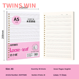 Cuaderno Personalizado de Hojas Sueltas con Líneas Horizontales, Cuaderno A5/B5, Núcleos de Hojas Sueltas Especiales Hechos de Material Ecológico - Product Image 5