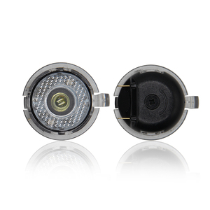 Projecteur LED ADT bleu vert rouge en verre avec logo OEM, éclairage latéral de voiture, lumière de courtoisie personnalisée pour rétroviseur de voiture - Product Image 1