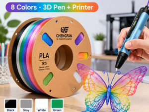 Filamento PLA Chengfan de 1.75mm, 1KG, Sin Atascos, Sin Hilos, Filamento para Impresora 3D, 8 Colores Básicos para Bolígrafos 3D, Creality, Prusa - Product Image 1