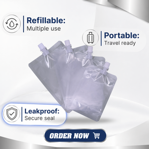 Bolsas Transparentes con Boquilla para Líquidos, Agua, Jugos y Bebidas, Bolsas de Plástico con Boquilla para Exprimir, 250 ml, 500 ml - Product Image 2