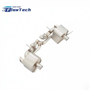 ระบบท่อไอเสียแบบ Catback พร้อมวาล์ว ทำจากสแตนเลส 304 พร้อมปลายท่อแบบ Tri Tips และหม้อพักเสียง สำหรับรถเฟอร์รารี่ 458 อิตาเลีย เครื่องยนต์ 4.5 ลิตร V8 - Product Image 4