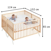 Lit bébé moderne multifonction en bois convertible en lit double avec roulettes pour chambre à coucher, maison, école, hôpital, hôtel