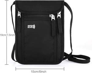 Pochette de voyage, portefeuille de cou, organiseur de passeport familial avec blocage RFID - Product Image 2