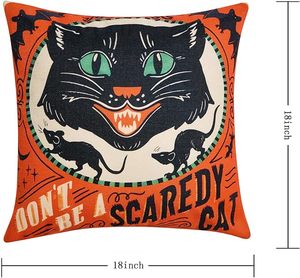 Juego de cojines con temática de Halloween vintage, cojines para decoración de vacaciones, decoración del hogar, precio de fábrica, proveedor de Fabricante - Product Image 2