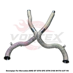 Kit de Downpipe d'échappement Vortex Heat Shield SS304 pour Mercedes-AMG GT GTS GTC GTR C190 R190 M178 4.0T V8 – Kits de Tuning à Montage Direct - Product Image 3