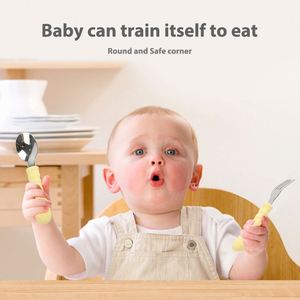 Es-Pro Venta al por Mayor ODM/OEM, Juego de Cuchara y Tenedor para Bebés de Acero Inoxidable con Mango de Silicona de Grado Alimenticio, Personalizado para Niños y Bebés - Product Image 2