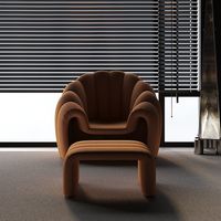Fauteuil individuel créatif et compact, rembourré, pour salon, balcon, gîte, réception et négociation